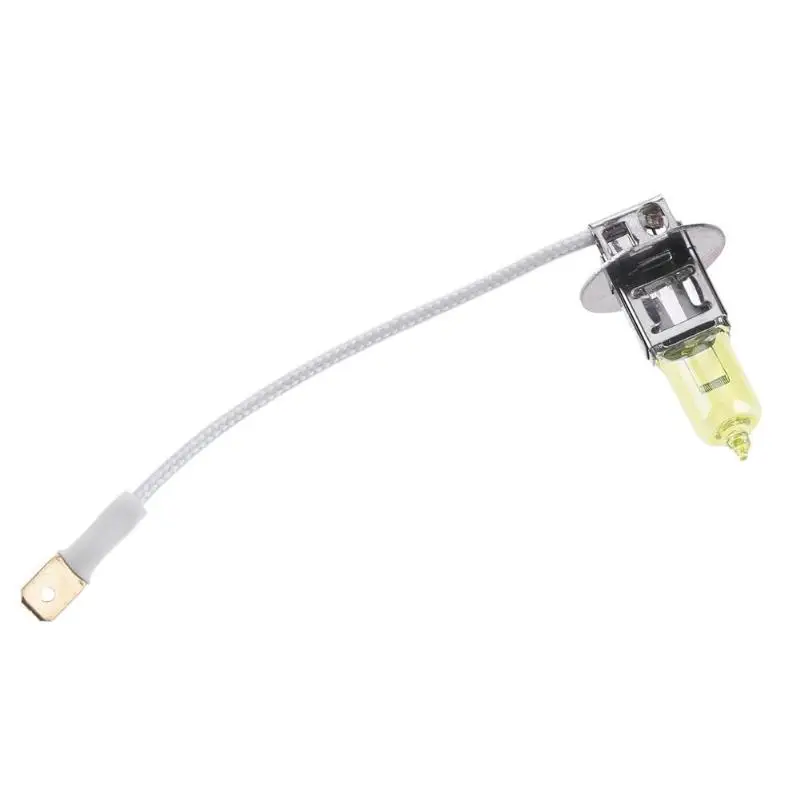 1 шт. H3 12V 3000K автомобильный ксеноновый Головной фонарь, галогенный противотуманный светильник, лампа, головной светильник, налобный фонарь для авто, товары желтого цвета