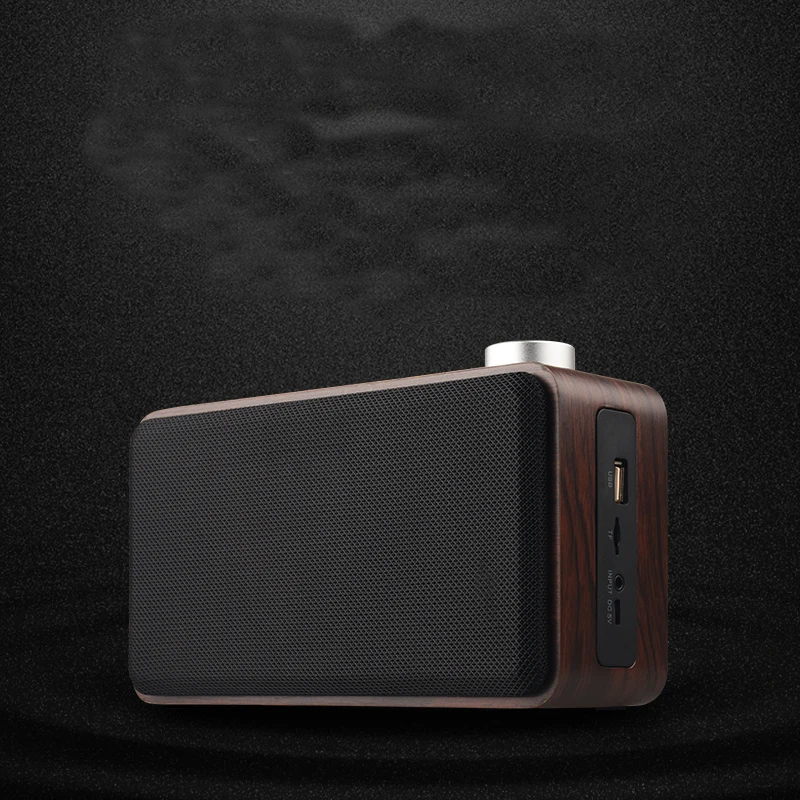 Деревянный Bluetooth динамик металлическая ручка настройки беспроводной звуковая
