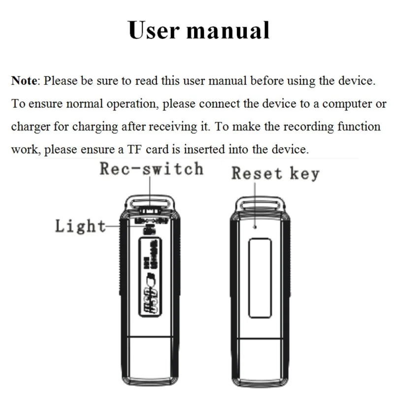 Netac USB флеш-накопитель 8 ГБ u-диск аудио ручка мини цифровой диктофон