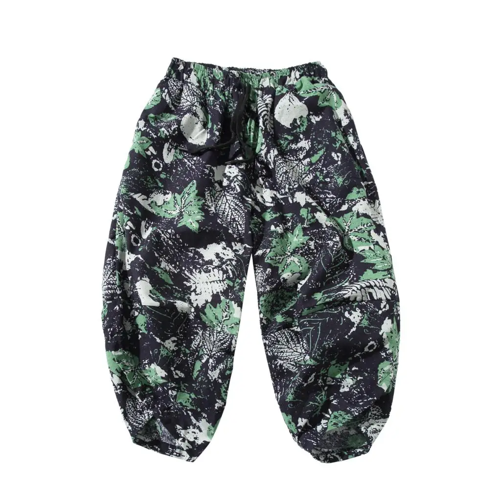 

Sinicism Store Mens Cotton Linen Pants Male Summer Casual Ankle-Length Pants Man 2020 Pattern Print Baggy Loose Trousers