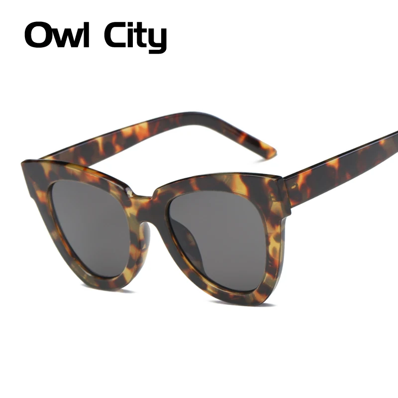 Женские и мужские очки кошачий глаз Owl City солнцезащитные в ацетатной оправе с