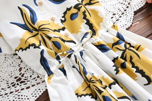 2018 Винтажная летняя повседневная женская одежда с круглым вырезом и принтом Vestidos