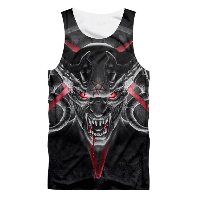 UJWI Новое поступление мужской повседневный топ на бретелях с принтом красные