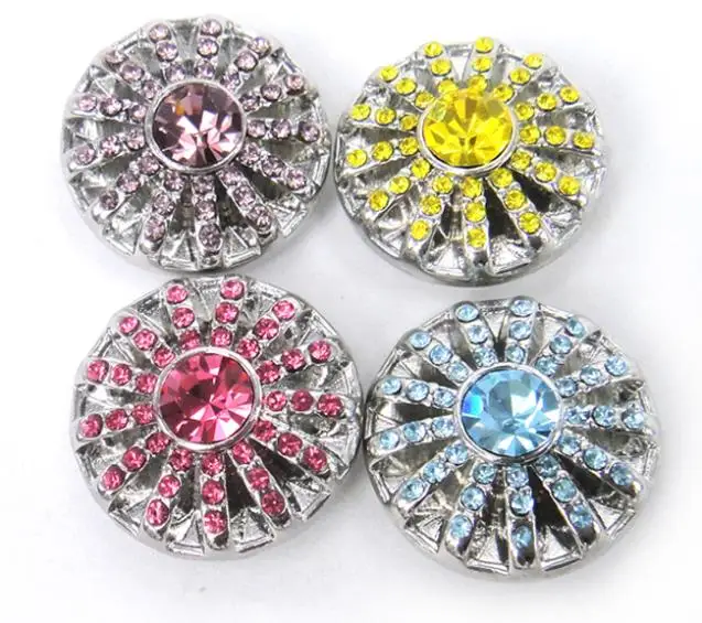 MOODPC Free shipping new arrival flower CZ stone charm button beads charm