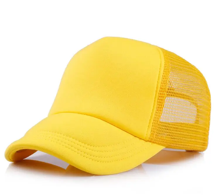 Full yellow 500 шт./лот, заказной логотип, Кепка водителя грузовика, для взрослых, полиэстер, печатные шапки с логотипом, бейсболки Gorros - Цвет: Full yellow