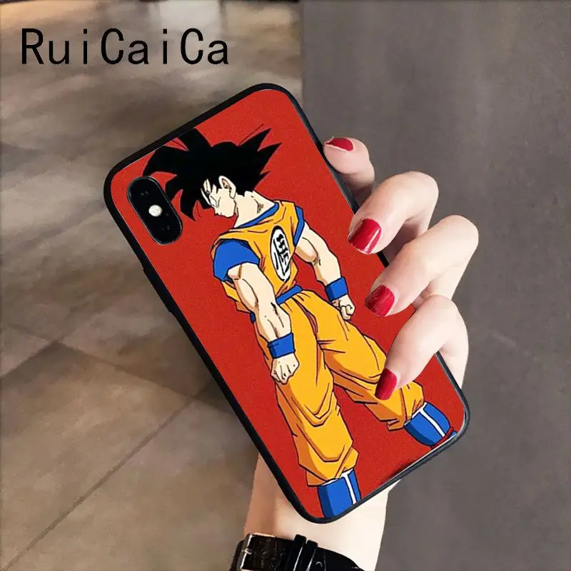 Чехол RuiCaiCa Dragon Ball goku DragonBall с узором мягкий чехол для телефона из ТПУ iPhone 8 7 6 6S 6Plus X
