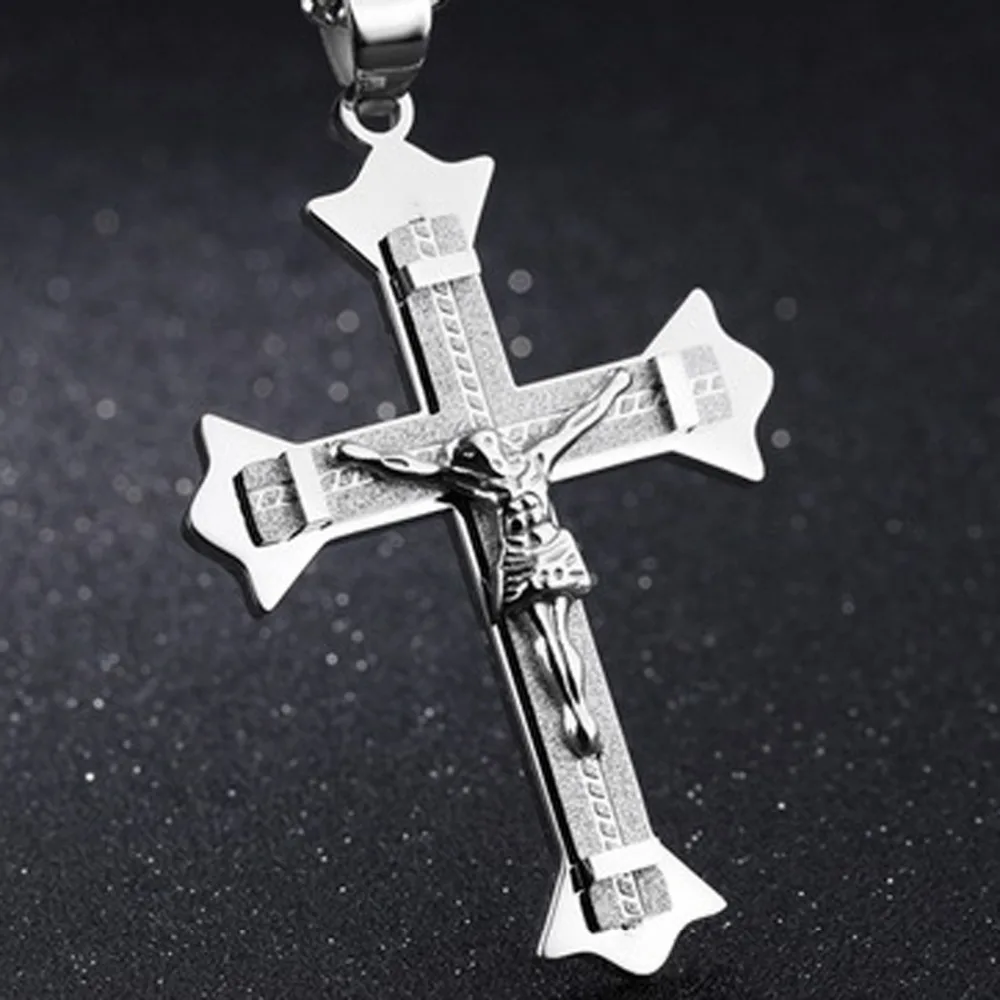 Новая мода унисекс Мужская Роскошная золотая серебряная подвеска из нержавеющей