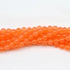 4681012 мм натуральный оранжевый нефрит круглые бусины халцедон Свободные Spacer Бусины для изготовления ювелирных изделий, аксессуары Findings, расходные материалы