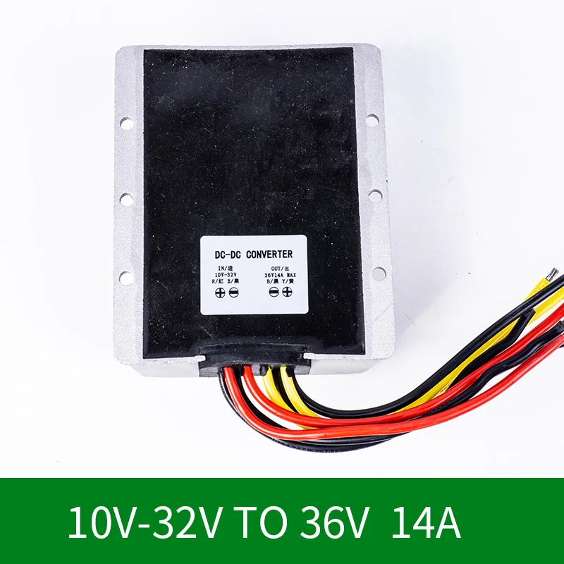 10 V-32 V постоянного тока до 36V 14A 17A Вт конвертер постоянного/переменного тока импульсный повышающий Напряжение модуль Питание для Легковые автомобили свет CE по ограничению на использование опасных материалов в производстве Сертифицированный - Цвет: 10-32V to 36V 14A