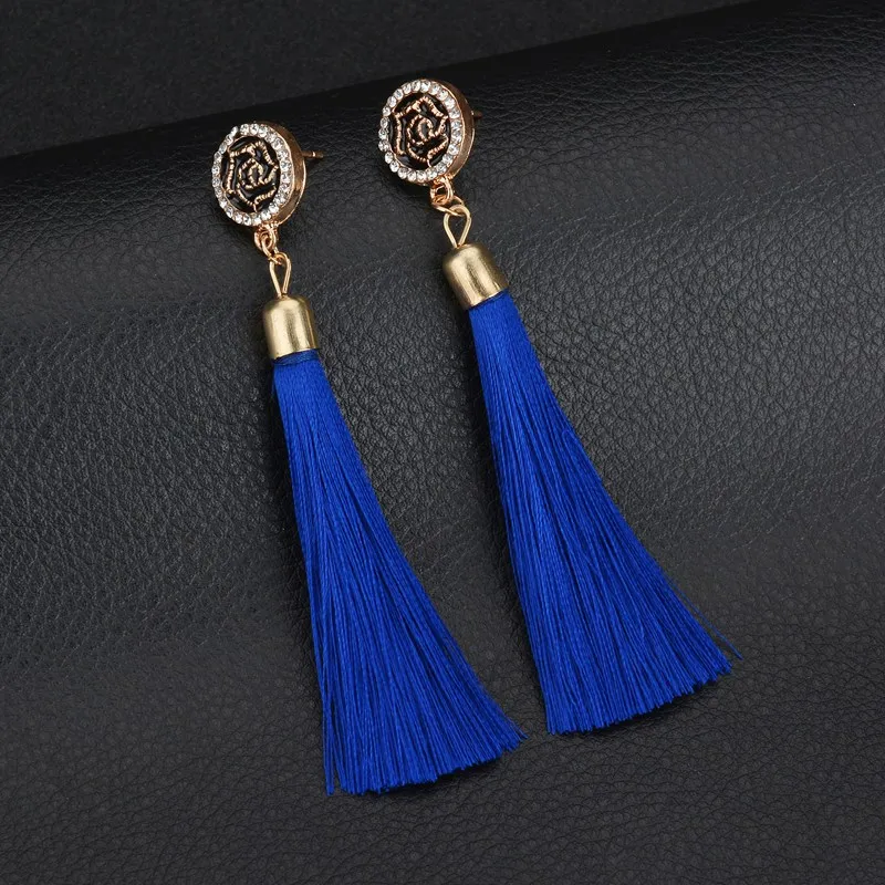 Terreau Kathy 2017 Fashion 3 Colors Tassel Earrings Statement Jewelry Wedding Bohemian Long For Women | Украшения и аксессуары