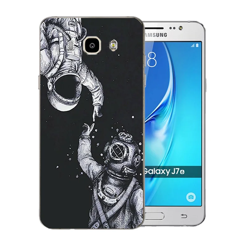 5 дюймов для Samsung Galaxy J7 2016 чехол телефона силиконовый узор космическая Луна J710F J710H