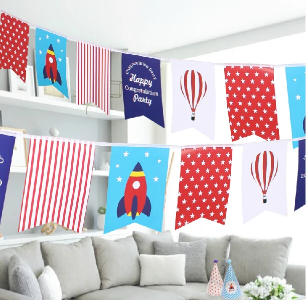 Детский праздничный фотофлаг на 100 дней креативный баннер украшение для детского