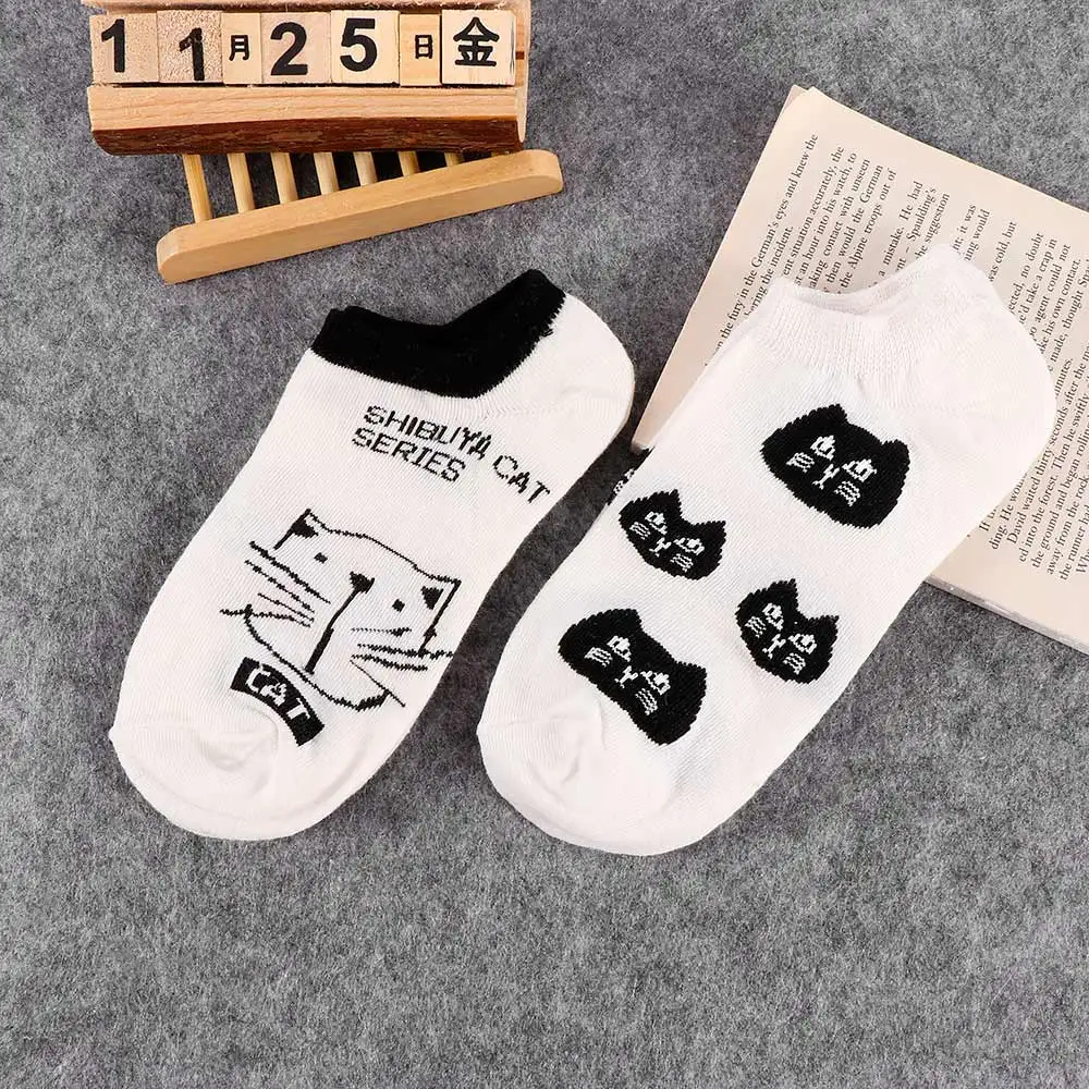 Kawaii Cat/Хлопковые носки 1 пара удобные женские из бамбукового волокна для девочек