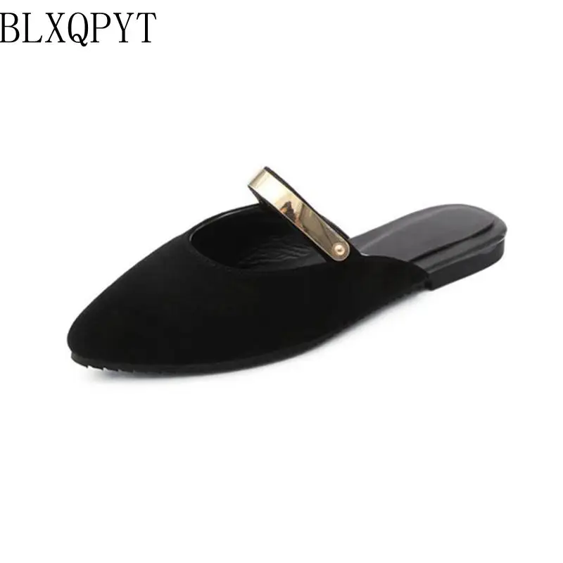

BLXQPYT Fashion Women Slide On Slip On Mule Loafer Flats Shoes Slides Slippers Sandals Summer Shoes Woman Mules Flip Flops Y-018
