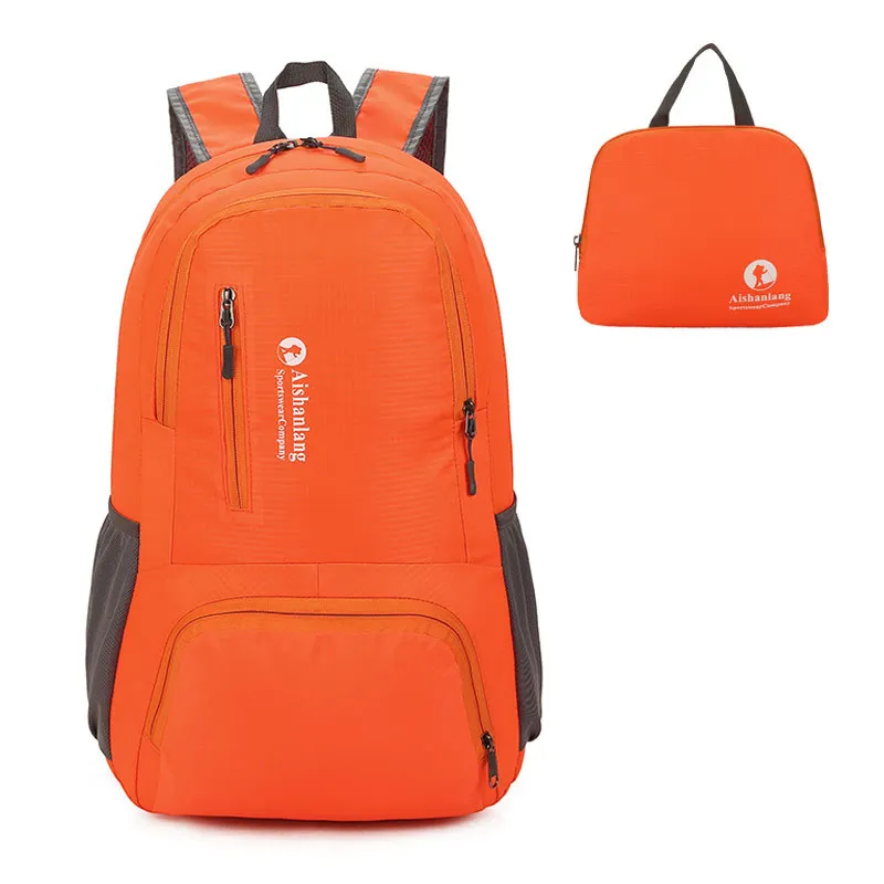 Orange 35L складывающийся Удобный Легкий водостойкий складной походный портативный рюкзак - Цвет: Orange