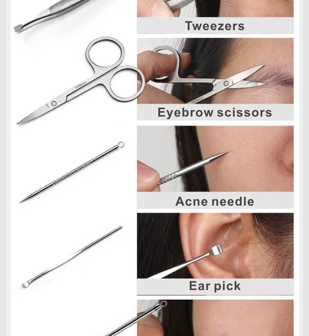 13 шт маникюр профессиональный инструмент педикюрные наборы Сталь Nail Clipper обрезки ножницами кутикулы полированная файл комплект