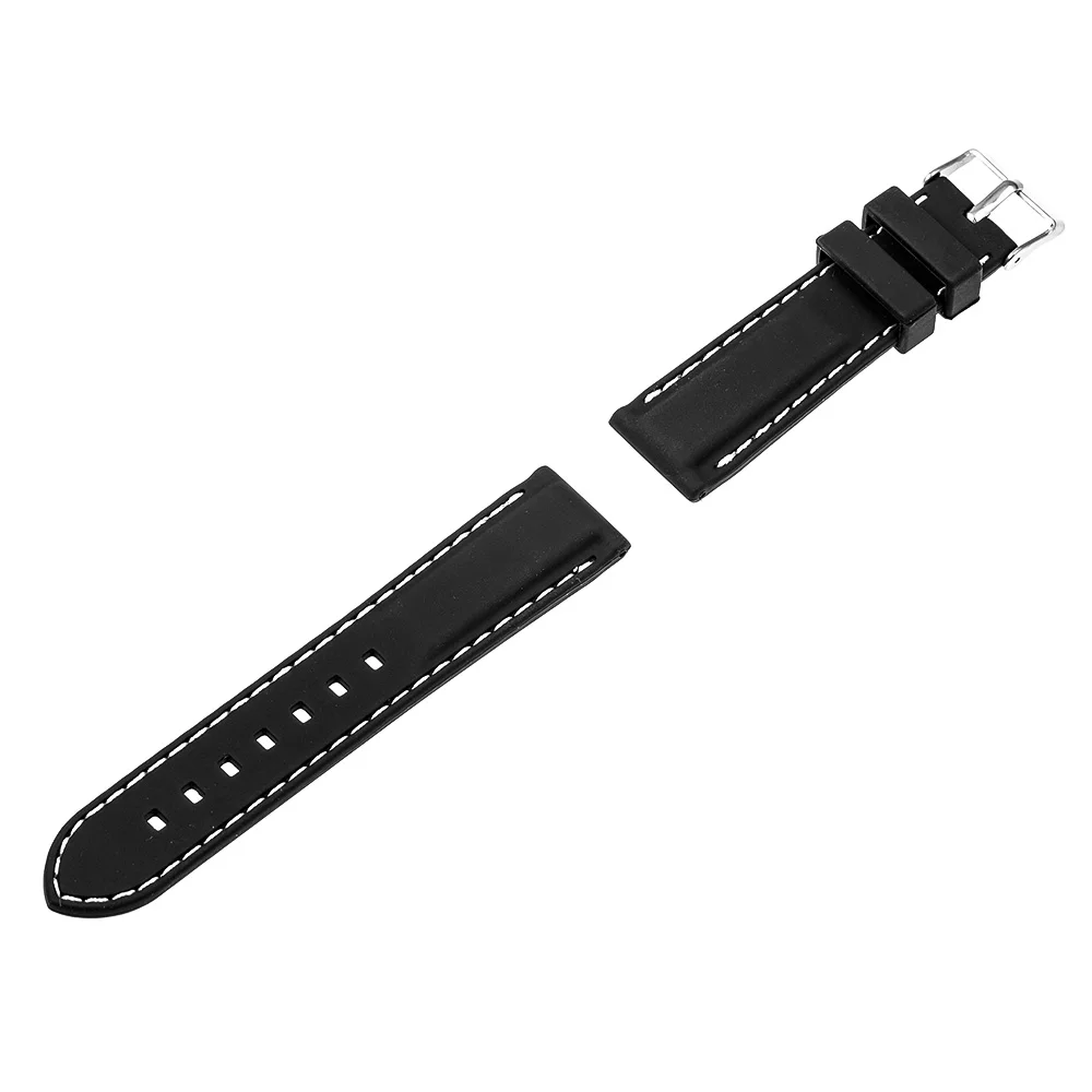 Ремешок силиконовый для часов Pebble Time Round 20 мм резиновый браслет с пряжкой из