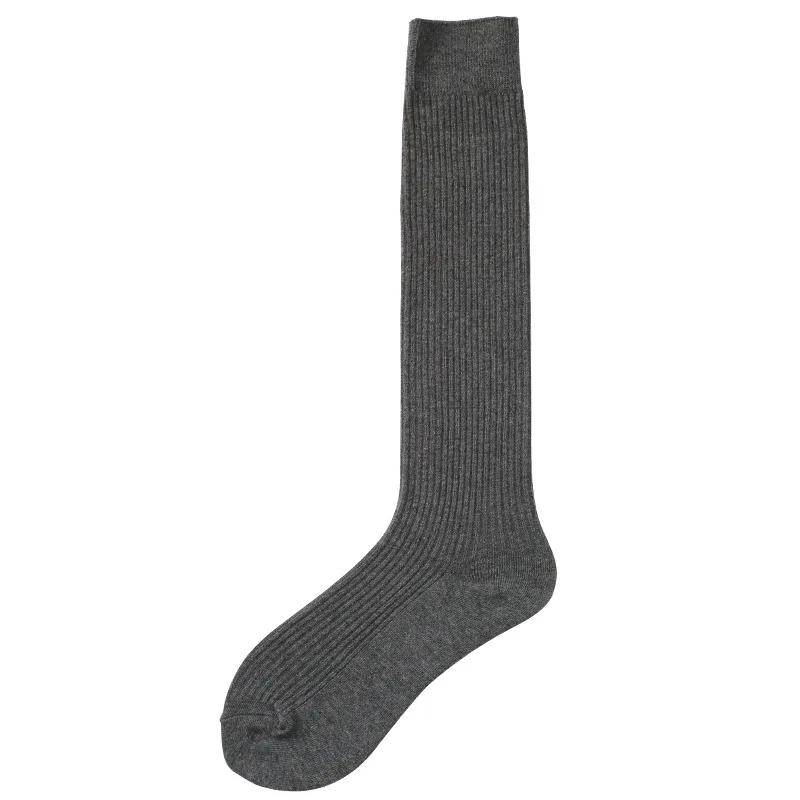 The Spring And Autumn Winter Piles of Socks Ms Cotton Solid Color Japanese-Style Korea Stock Calf Knee-Length So | Женская одежда