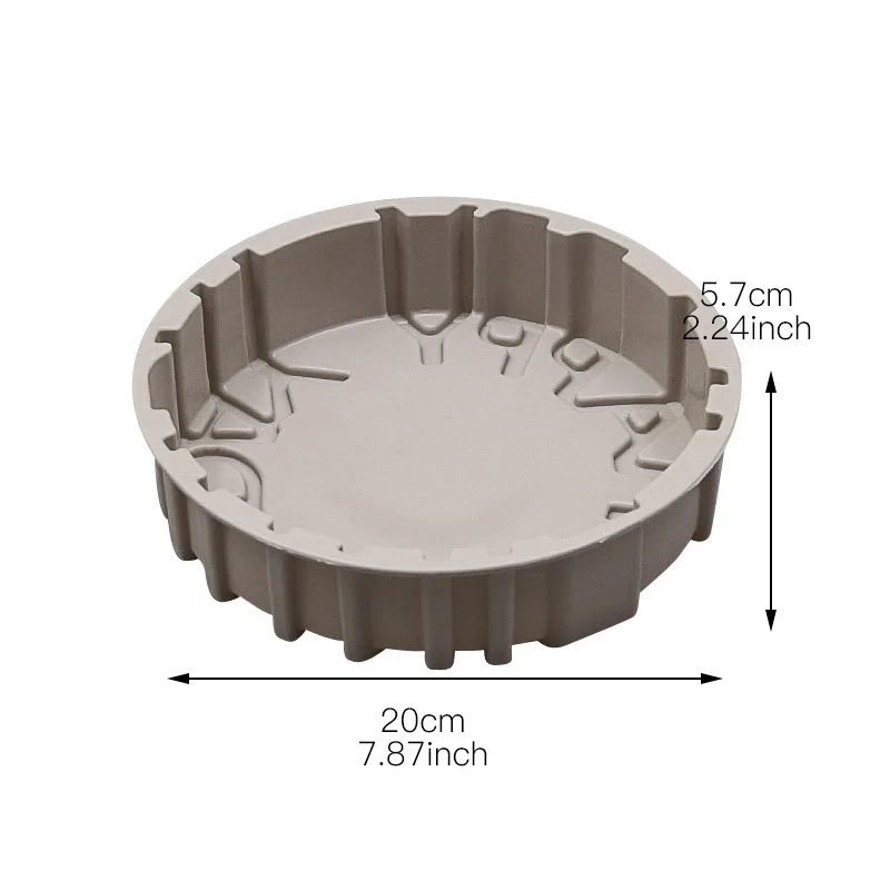 BAYCHEER 3D Silicone Cake Mold &quotHAPPY BIRTHDAY&quot Letters Decorating Tools Baking Pan Round Shape Molds | Дом и сад