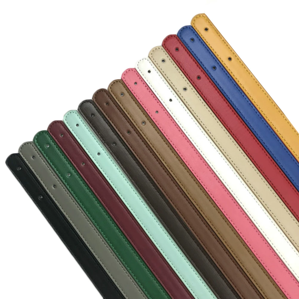 

2Pcs Bag Belt Detachable PU Leather bag Handles Lady Shoulder Bag Strap DIY Solid Color Replacement Handbag Accessories For Bags