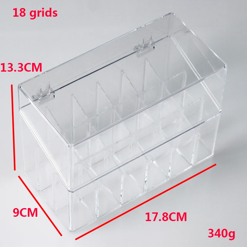 18 grids clear lipsticks cosmetics brushes box 15 24 girls holder with cover TZ20 | Дом и сад