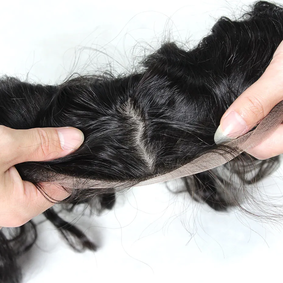 Liweike объемные волнистые 3 пряди с 13*4 кружевными фронтальными Remy 100% человеческие