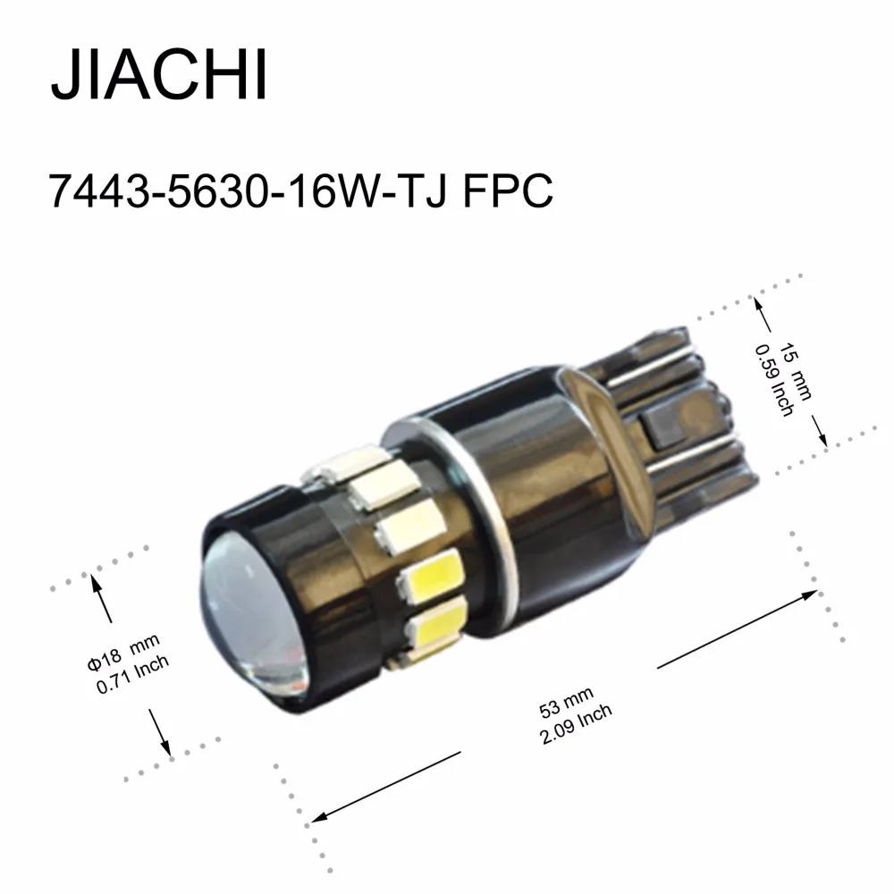 JIACHI 100 x T20 7440 W21W W21/5W 7443 светодиодный фонарь 5730 для автомобильных парковочных ламп