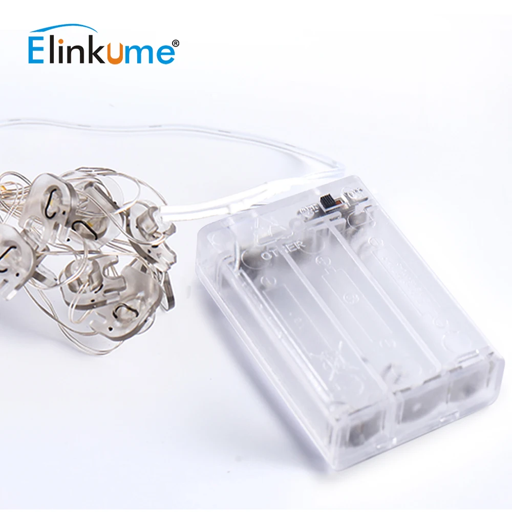 Elinkume 2,3 м 20 светодиодный s светодиодный светильник со слоном медный светодиодный Сказочный светильник для улицы водонепроницаемый для рождественских и вечерние украшения