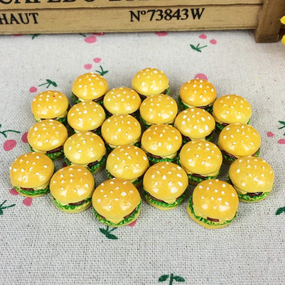 10 шт. классический гамбургерный кабошон с плоской задней стороной искусственная