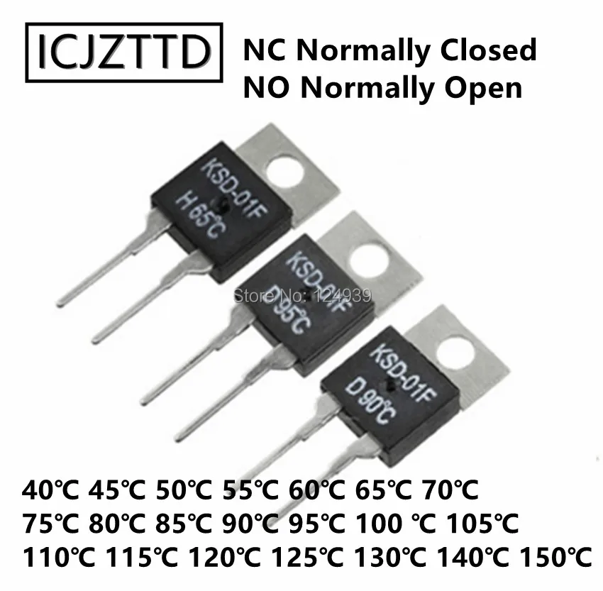Термопереключатель KSD01F 40 135 градусов C NC нормально закрытый без открытого 1 5 А с