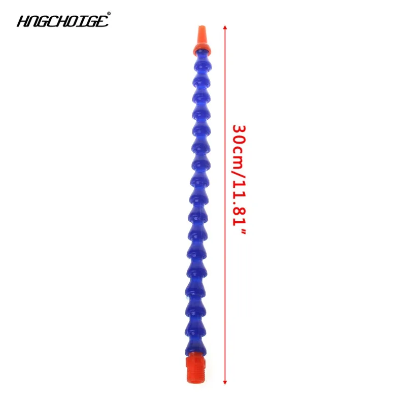 

10 Pcs Round Nozzle 1/4PT Flexible Oil Coolant Pipe Hose Blue Orange