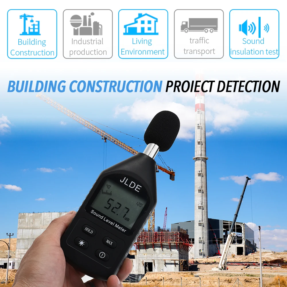 Clear Digital Sound Level Meter 30-130 DB Automotive Decibel LCD Backlight Mini Noise Detector MAX/MIN Modes | Инструменты