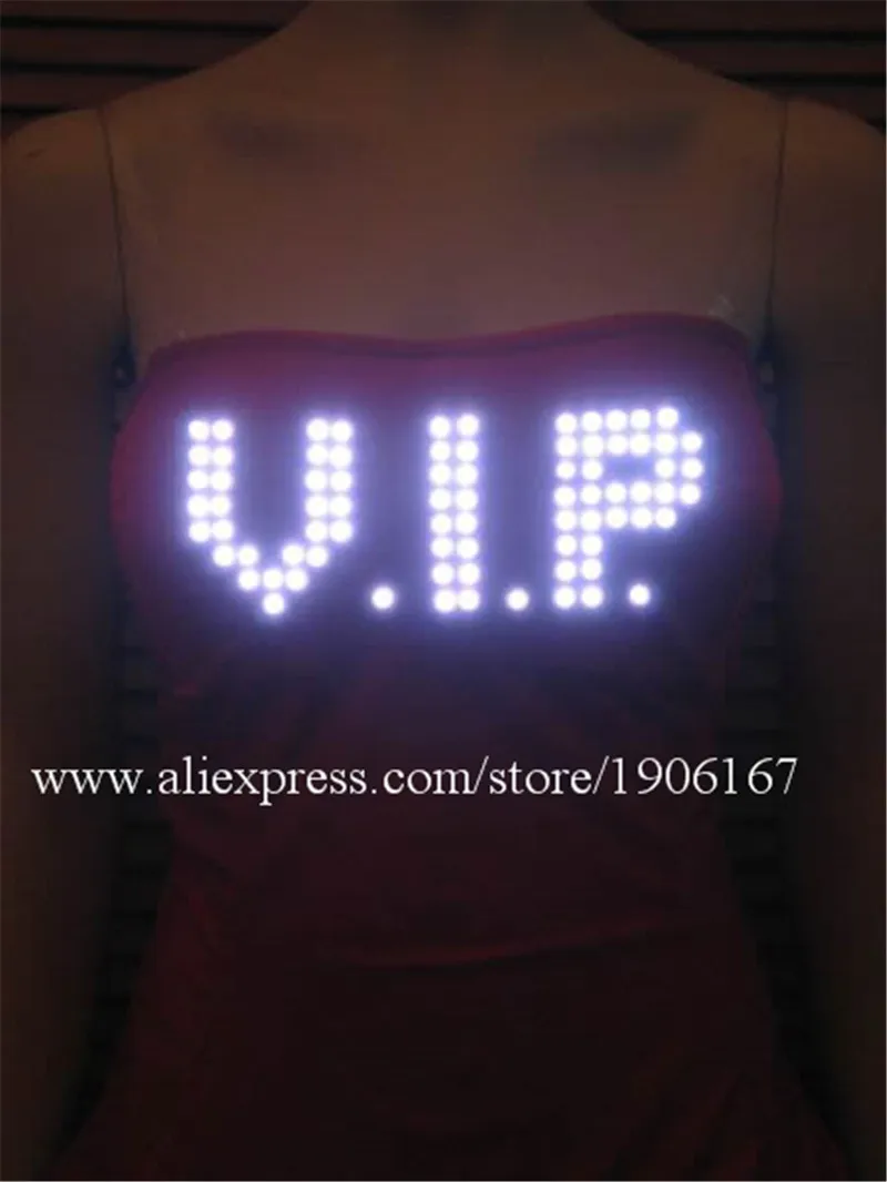 Новый светящийся костюм со светодиодсветильник кой лифчик одежда для