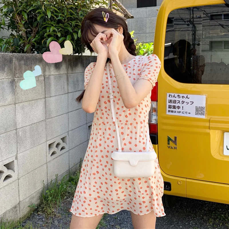 Женское летнее милое платье в стиле Ins Kawaii Шикарное облегающее на бретелях с