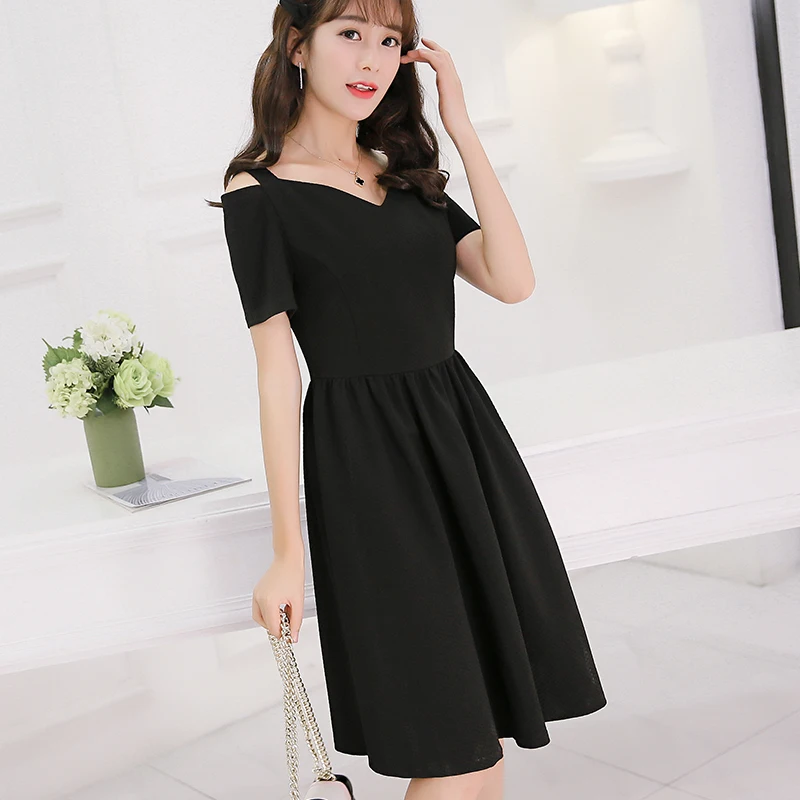 Vestidos mujer 2019 Лето Новое корейское женское плюс размер хлопок v-образный вырез