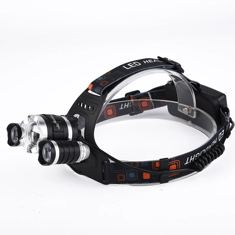 2016 New Zoomable 3 Leds 6000LM Head Lamp Spotlight XML T6 + 2 XPE LED Headlamp Headlight Camping Light AC &amp Car charger | Лампы и