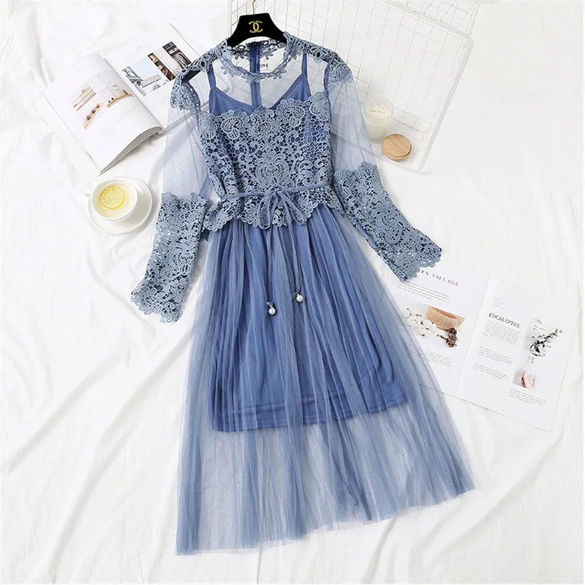 Новый летний комплект из двух предметов Модная женская весенняя обувь Кружевные