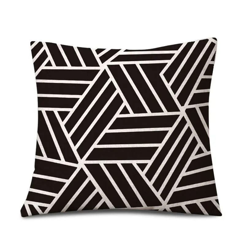 Nordic Black White Panda Line Pillow Case Sleeping Comfortable Soft Children Pattern Cover Home Seat Set | Дом и сад