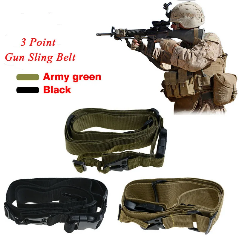 Прочный тактический 3 точки винтовки Слинг Регулируемый ремень для банджи