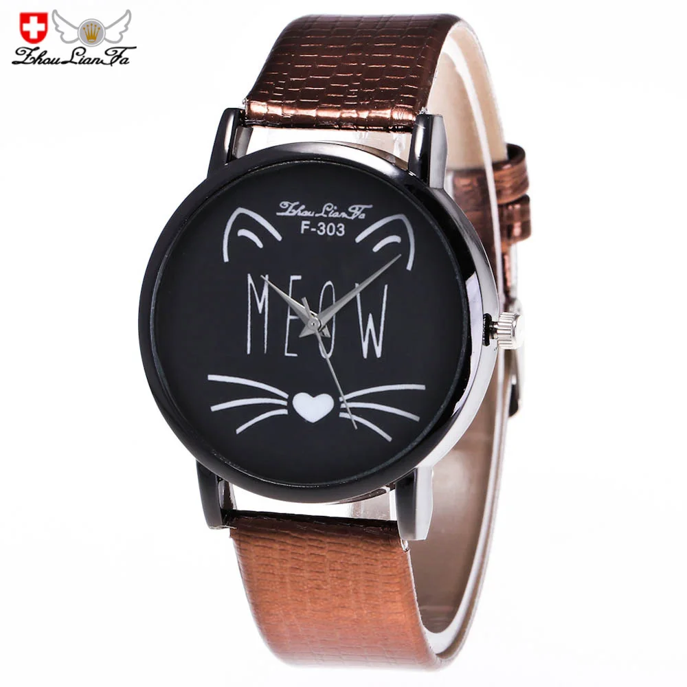 2018 новый модный бренд Женская Повседневная часы F-303 с узором крокодиловая кожа