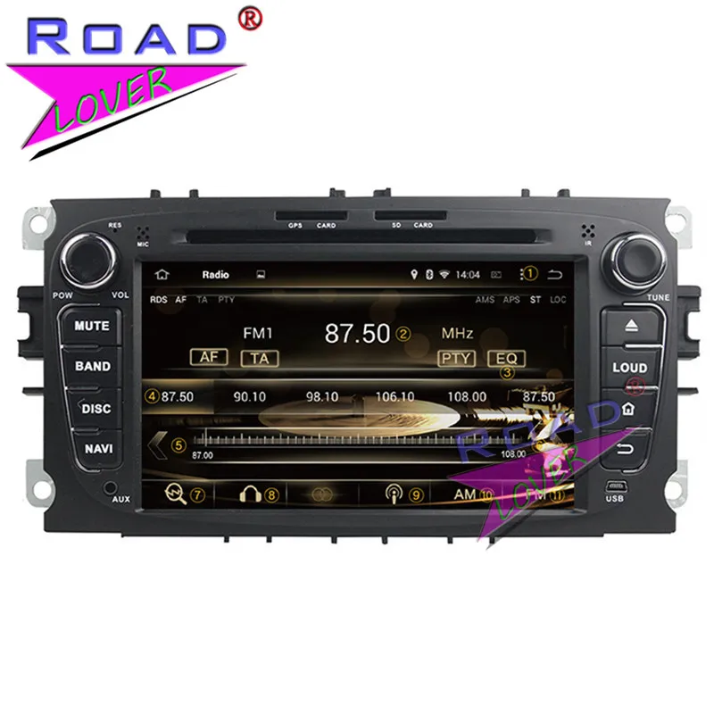 Автомобильный DVD-плеер с Android 8.0 Roadlover для Ford Focus Mondeo S-MAX Connect 2008 2009 2010 2011 с авторадио и навигацией GPS.
