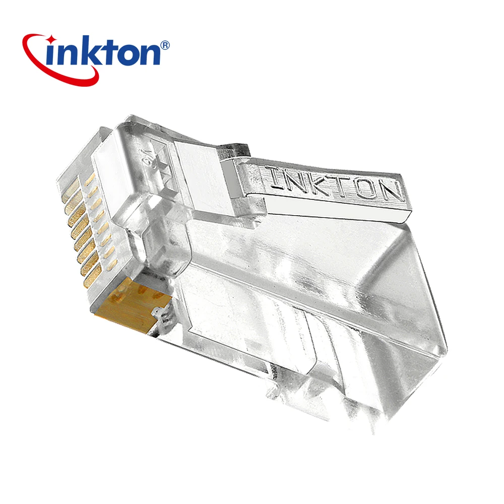 Inkton RJ45 Коннектор с кристаллами Cat6 UTP 8p8c Ethernet Кабельный соединитель Высокое
