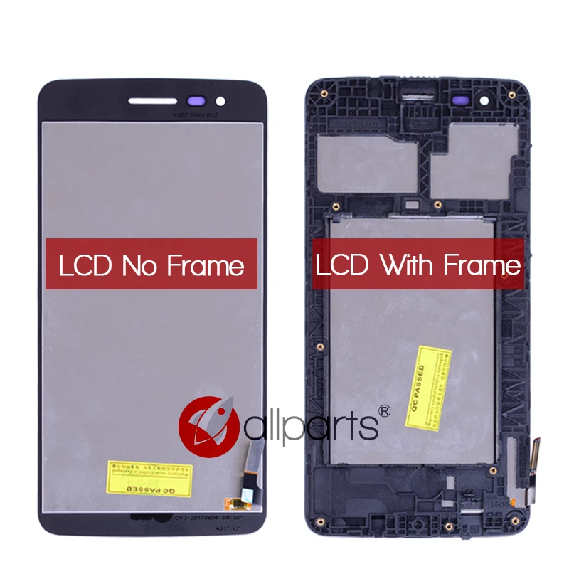 Дисплей для LG K8 2017 US215 M200N в сборе с тачскрином на рамке Оригинал черный