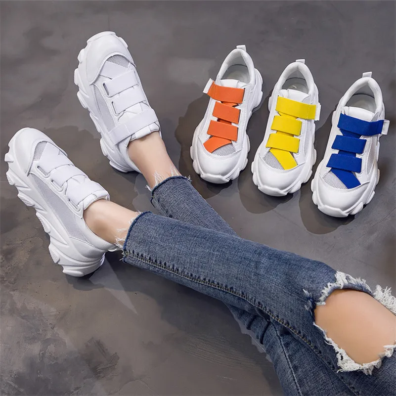 CONASCO/разноцветные женские спортивная обувь из натуральной кожи удобные дышащие