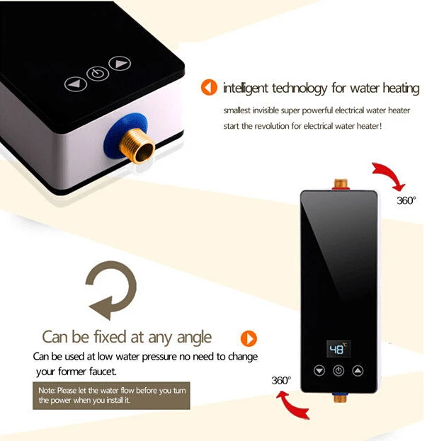 Electric Shower Induction Heater Water 5.5KW Instant Tankless Bathroom For In Whole Year | Бытовая техника