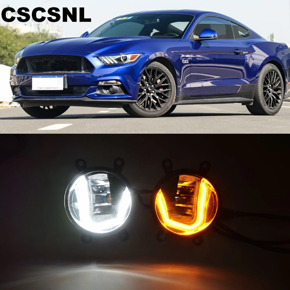 3 в 1 функции светодиодный для Ford Mustang 2015 2016 2017 2018 DRL Дневной светильник автомобиля