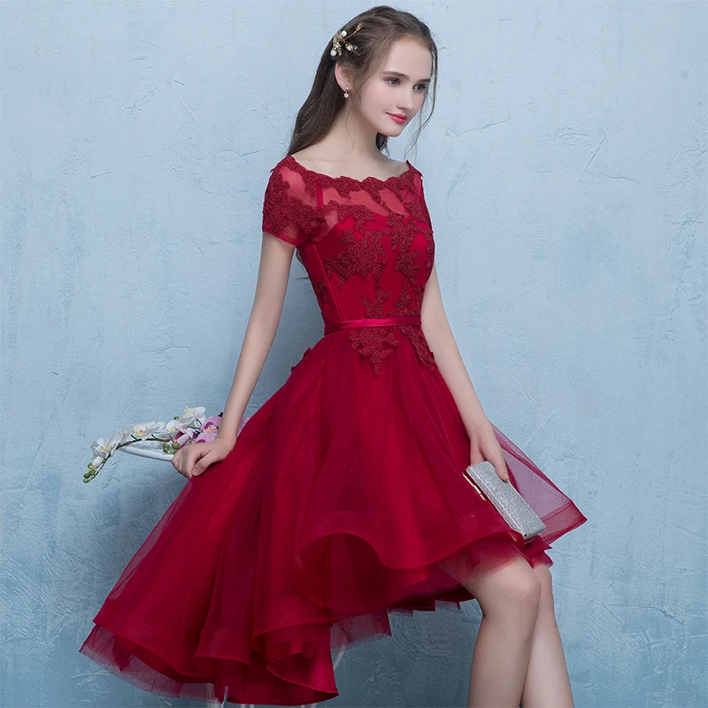 Robe de soiree 2022 New arrival wine red lace up evening dress with Appliques Party Dresses prom dresses tailor Custom made | Свадьбы и