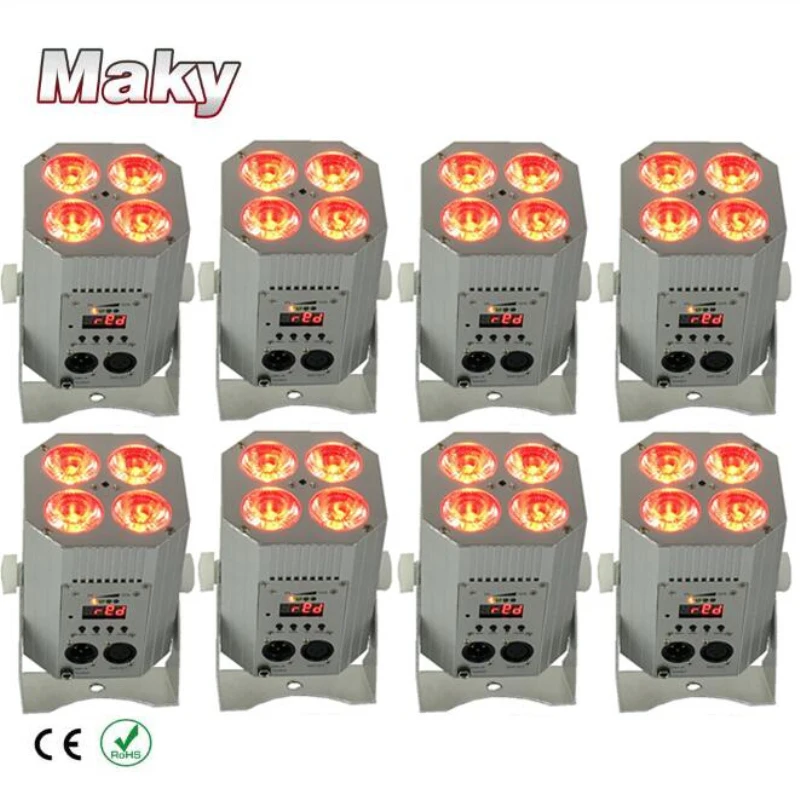 Новый мини низкая цена 4 шт. 18 Вт RGBWA + УФ свободу СИД hex par Беспроводной DMX ИК