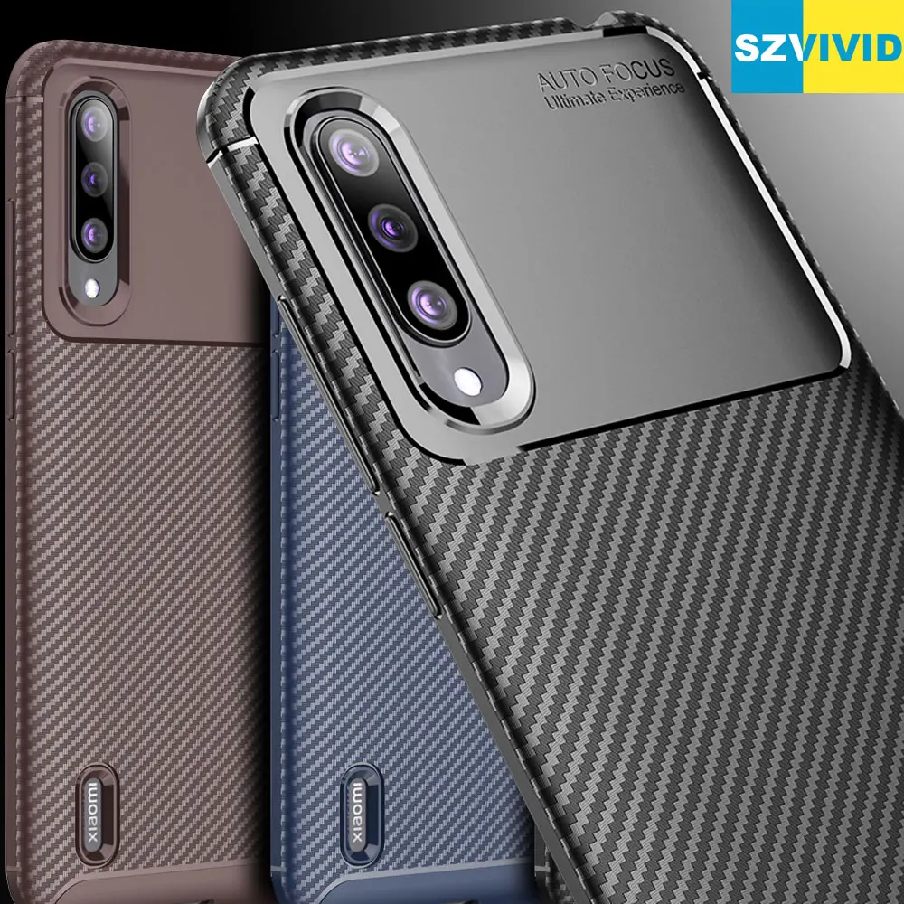 Чехол из углеродного волокна для Xiaomi Mi CC9 CC9e ТПУ силиконовый защитный чехол |