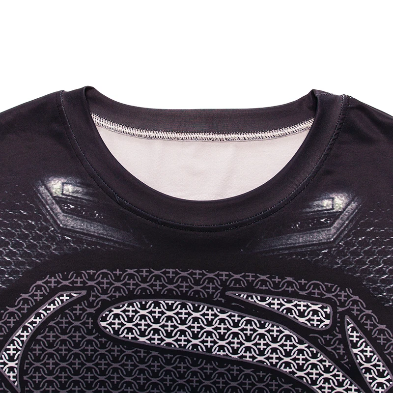 Мужская футболка для бега с коротким рукавом Superman Rashgard футбола компрессионные